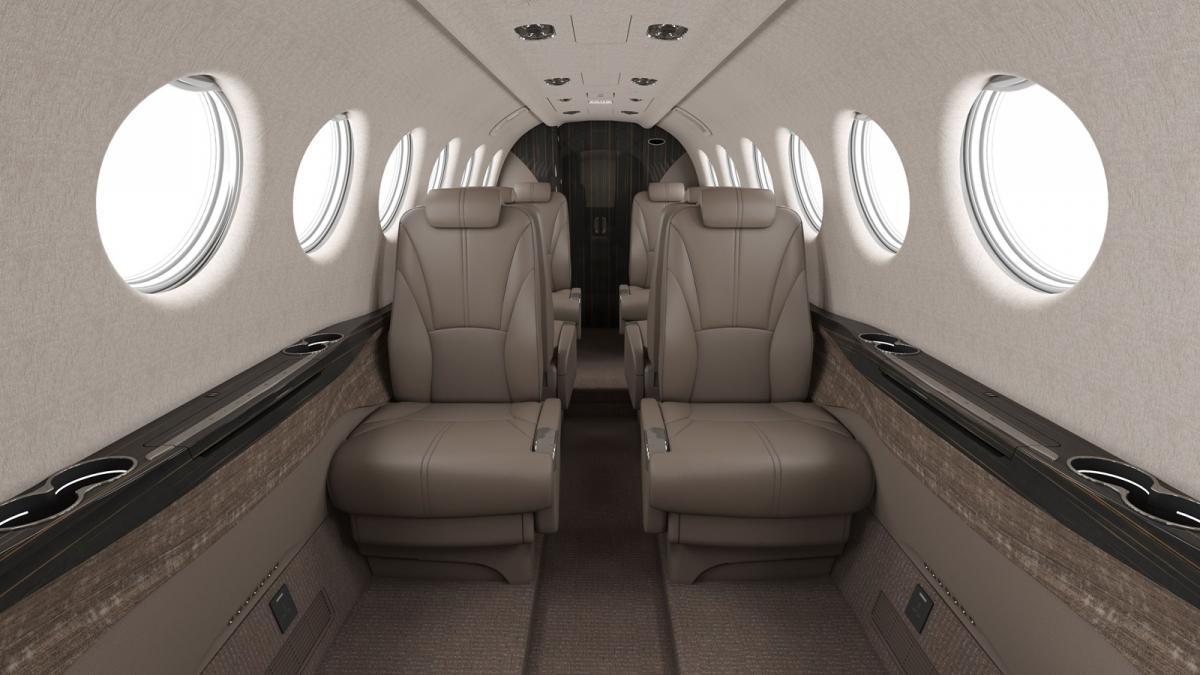 Beechcraft King Air 360 cabin for Baltimore charter