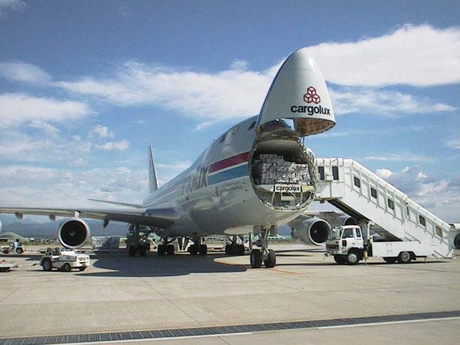 Boeing 747-400F cargo aircraft for Baltimore charter