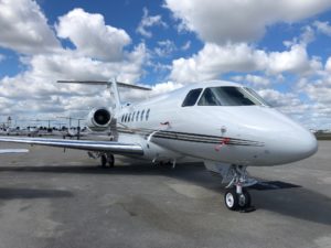 Hawker 4000 cabin for Baltimore charter