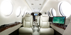King Air 350 view for Baltimore charter