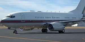 Boeing Business Jet (BBJ) view for Baltimore charter