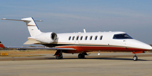 Learjet 45 view for Baltimore charter