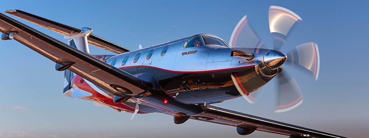 Pilatus PC-12 cabin for Baltimore charter