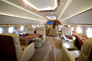 Airbus ACJ319 cabin for Baltimore charter