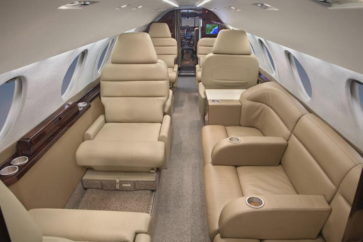 Dassault Falcon 20 cabin for Baltimore charter