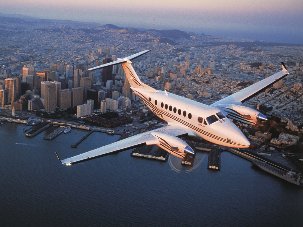 King Air 200 cabin for Baltimore charter